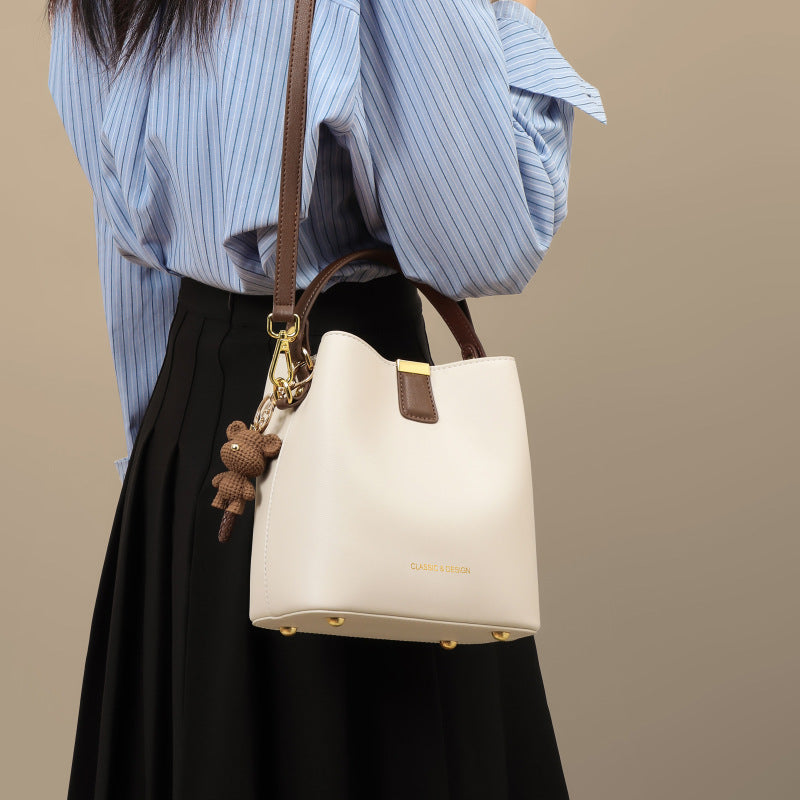 Women's Innovative Genuine Leather Portable High-grade Bucket Bags