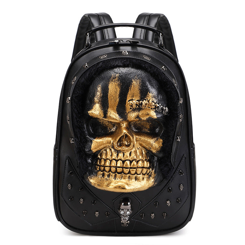 Women's & Men's & Halloween Essential Skull Hair Personality Backpacks
