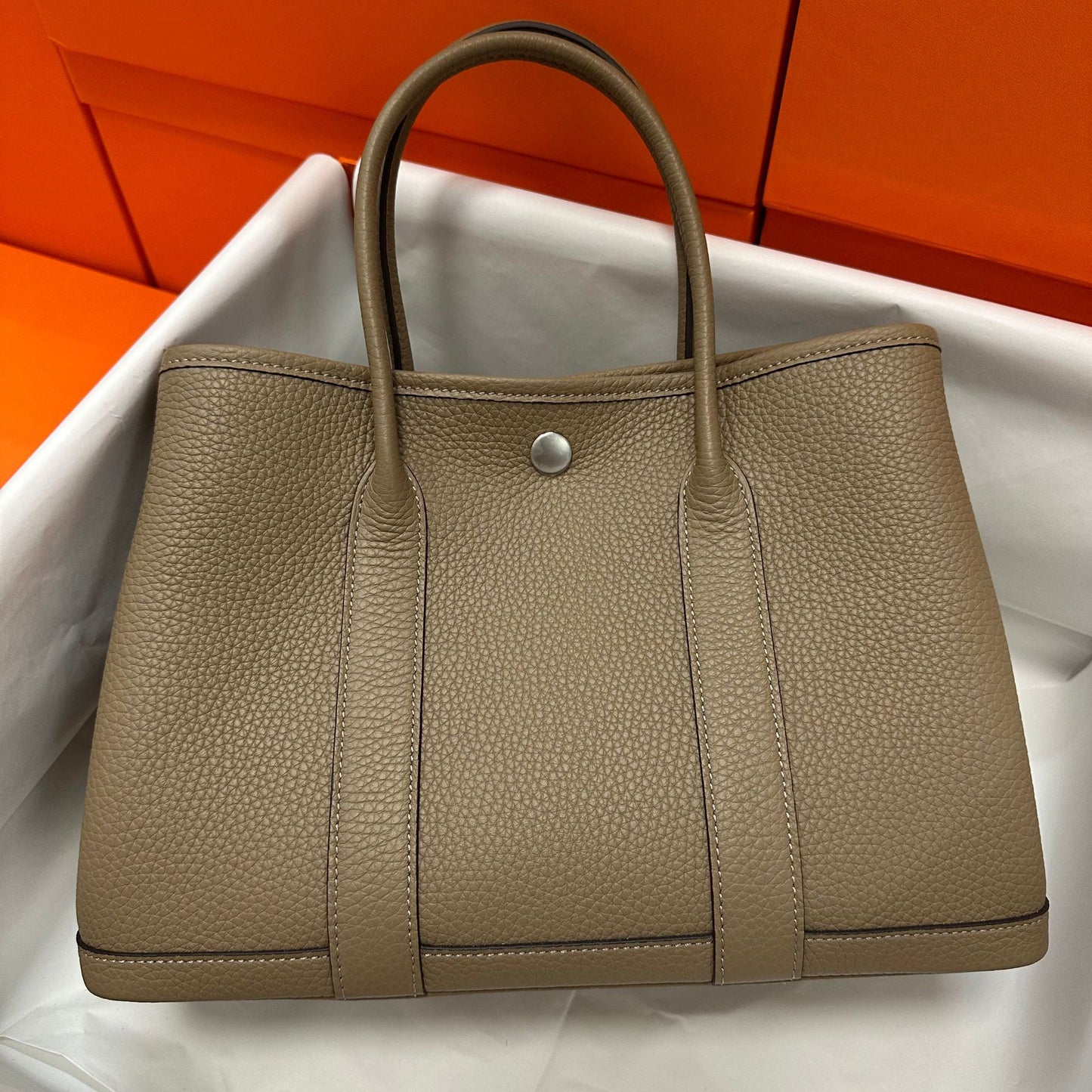 Women's Cowhide Line Commuter Large Capacity Shopping Bags