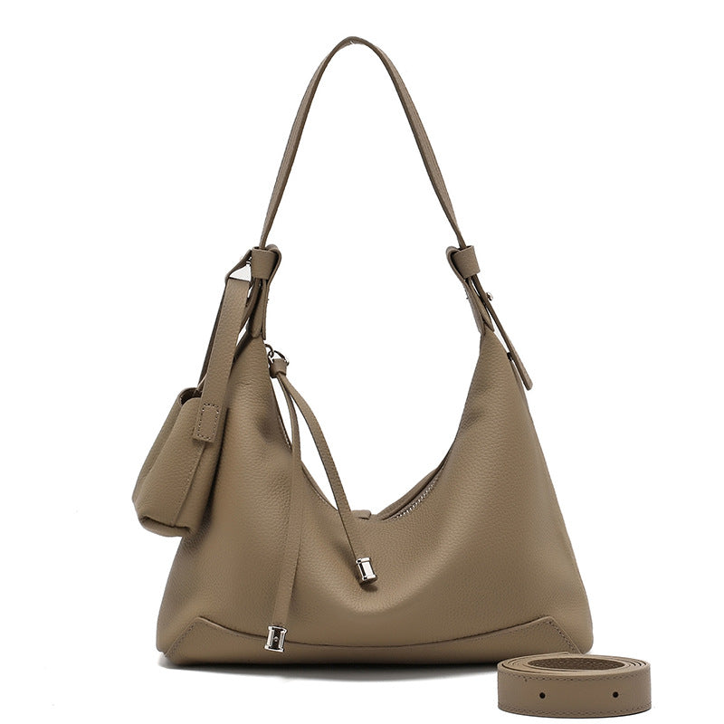 Women's Layer Cowhide Leather Genuine Retro Commuter Bags