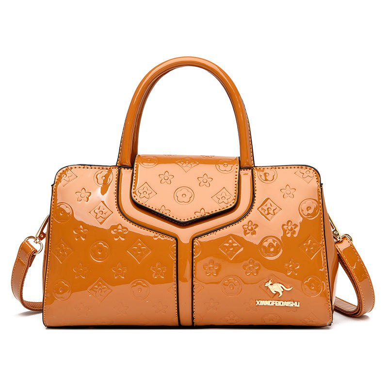 Women's Autumn Patent Leather Elegant Generous Fashionable Handbags