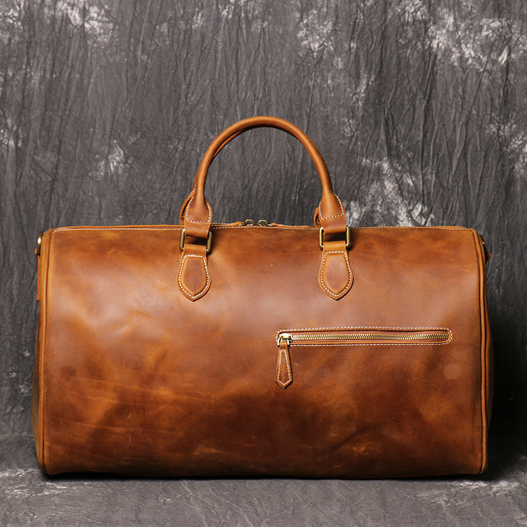 Women's & Men's & Retro Crazy Horse Leather Portable Travel Bags