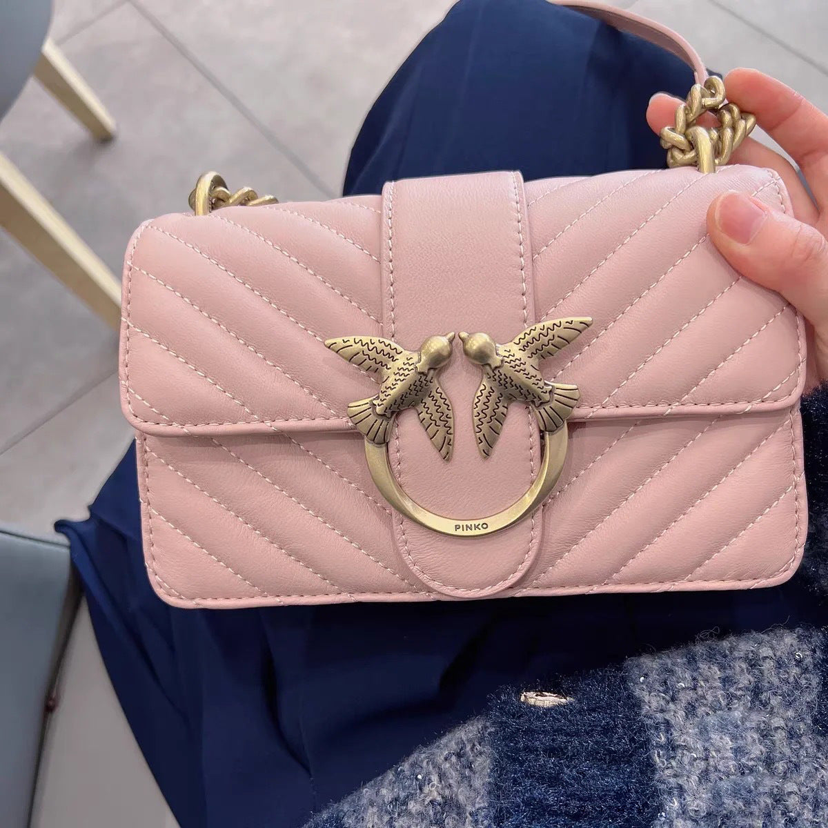 Women's Sheepskin Swallow Genuine Leather Underarm High Shoulder Bags