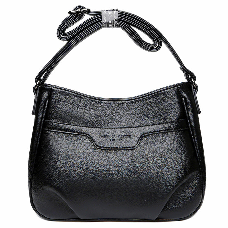 Women's Simple Classy Mom Soft Leather Shoulder Bags