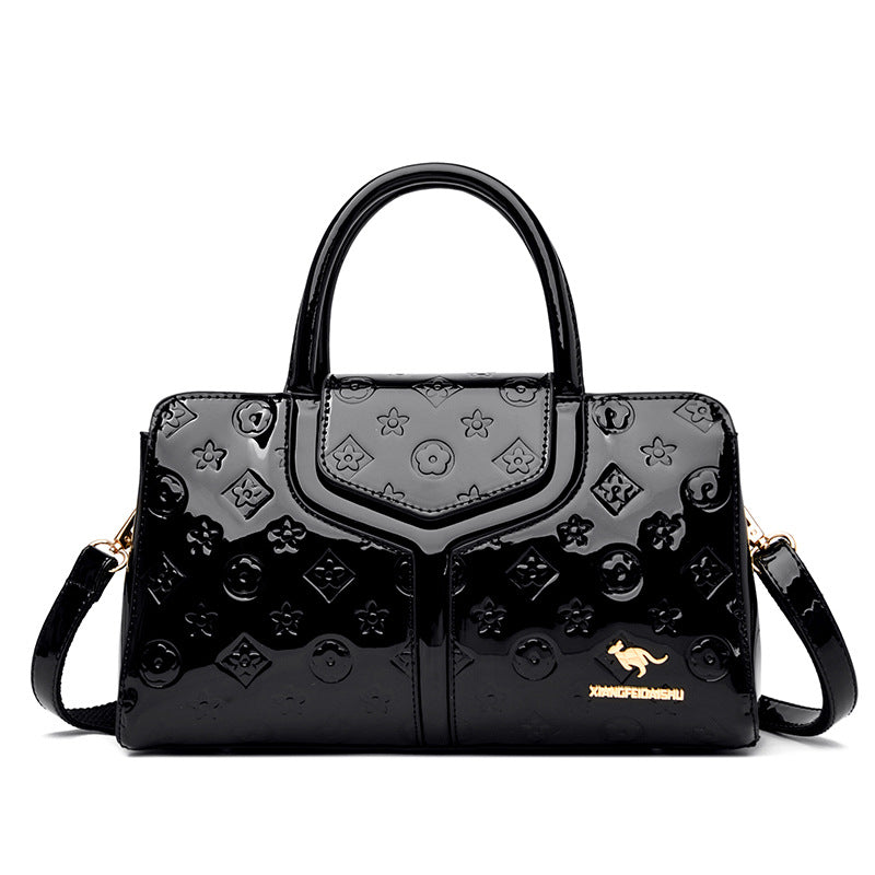 Women's Autumn Patent Leather Elegant Generous Fashionable Handbags