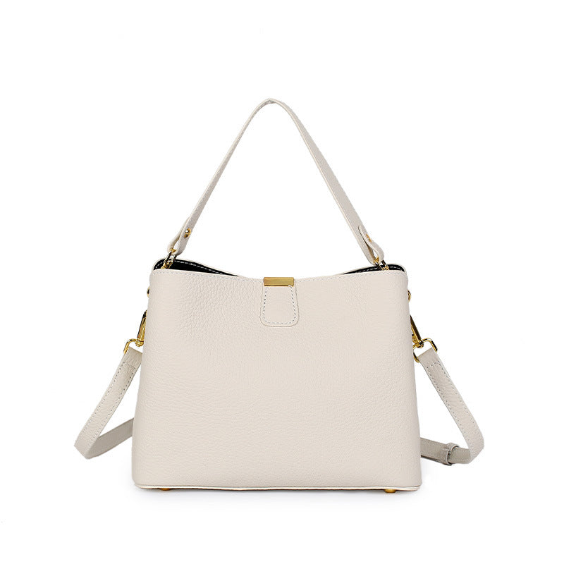 Women's Fashion Cattle Leather Commute Genuine Shoulder Bags