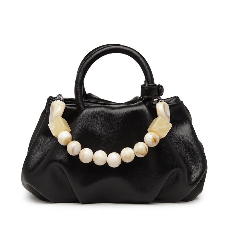 Niche Female Pleated Cloud Pearl Chain Bags