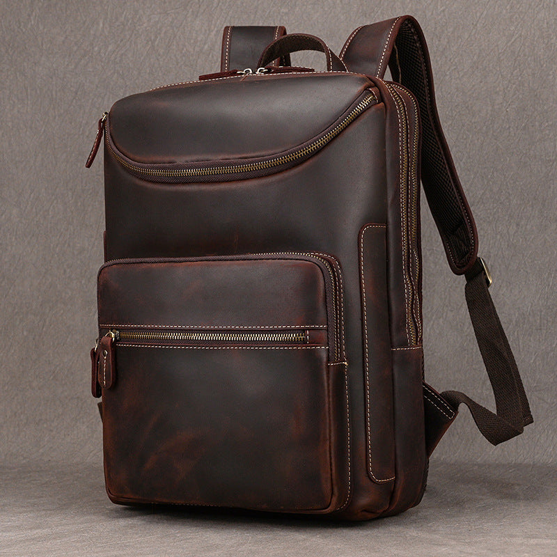 Men's Genuine Leather Vintage Computer Crazy Horse Bags