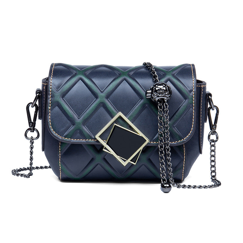 Women's Retro First Layer Cowhide Authentic Leather Tactile Crossbody Bags