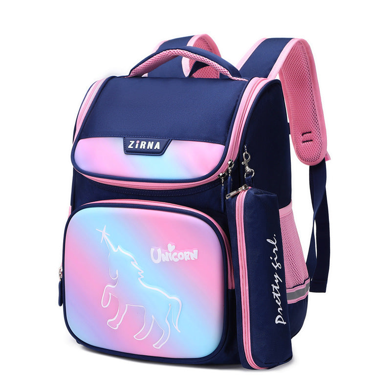 Children's Primary Gradient Grade Boys Decompression Spine Backpacks