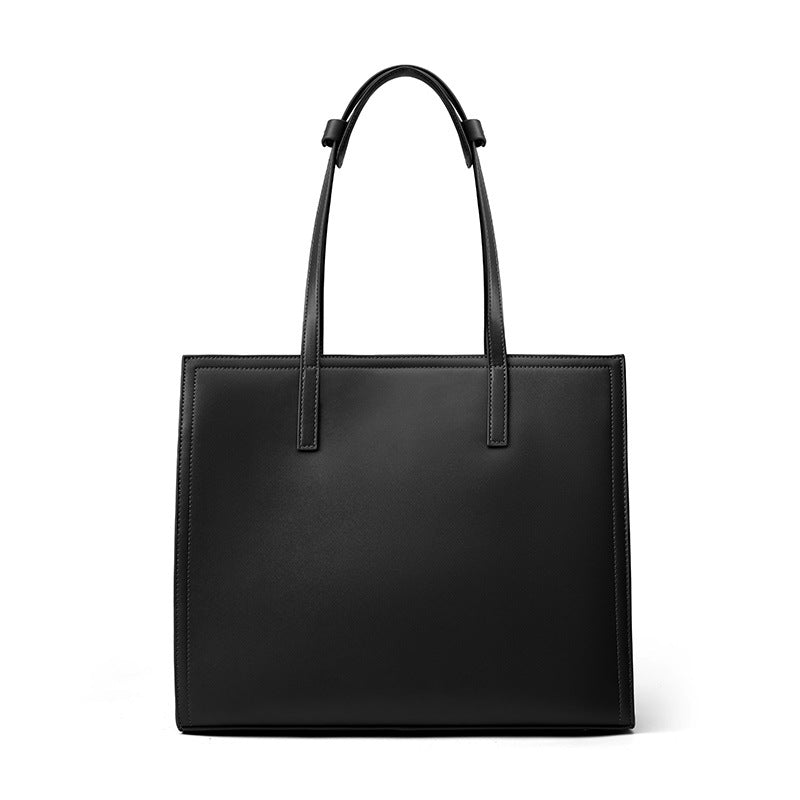 Genuine Leather Large Capacity Totes Black Tote Bags