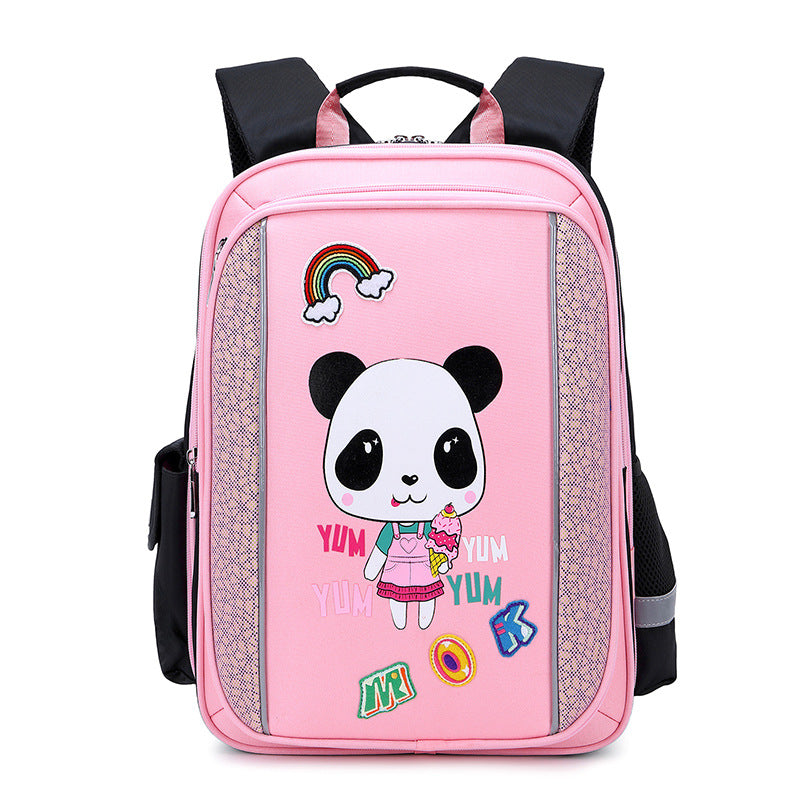 Women's & Men's Cartoon Pattern Primary Lightweight Waterproof Spine Elementary School Students' Schoolbags
