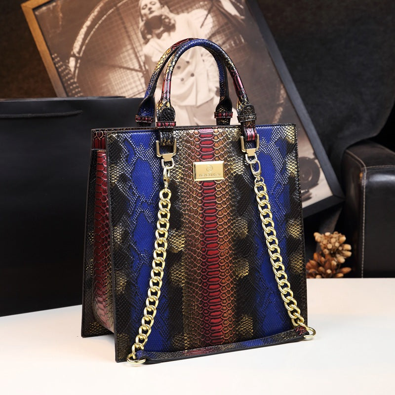 Women's Genuine Leather Portable Large Capacity Textured Shoulder Bags