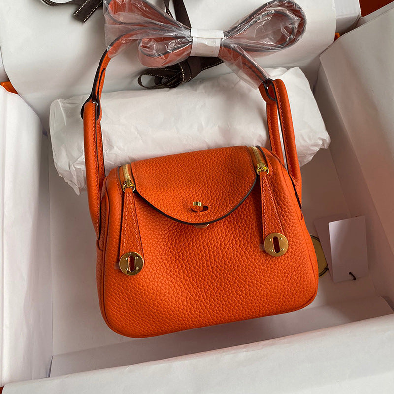 Women's First Layer Cowhide Lindi Doctor Genuine Small Square Bags