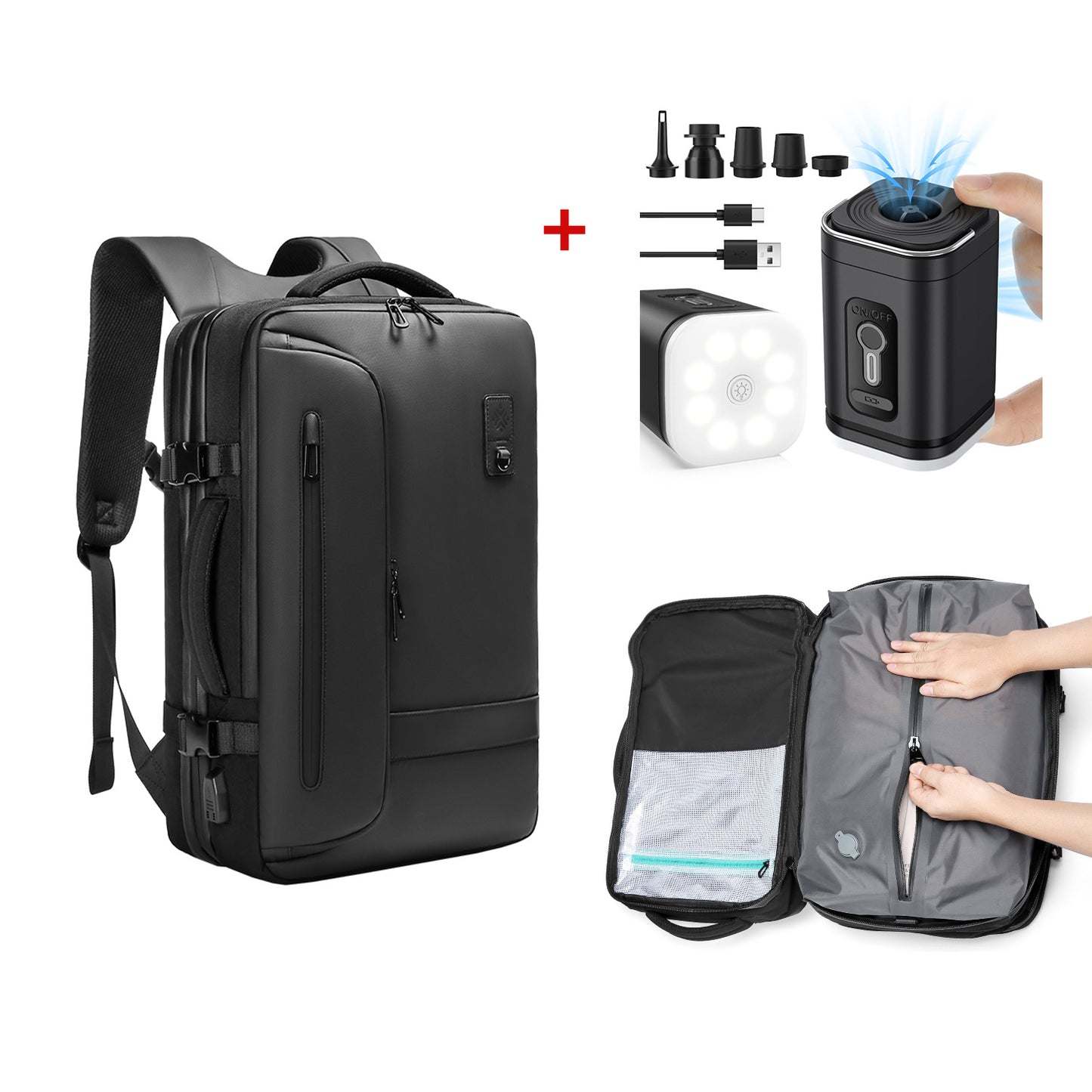 Men's Compression Airbag Large Capacity Multifunctional Portable Travel Bags
