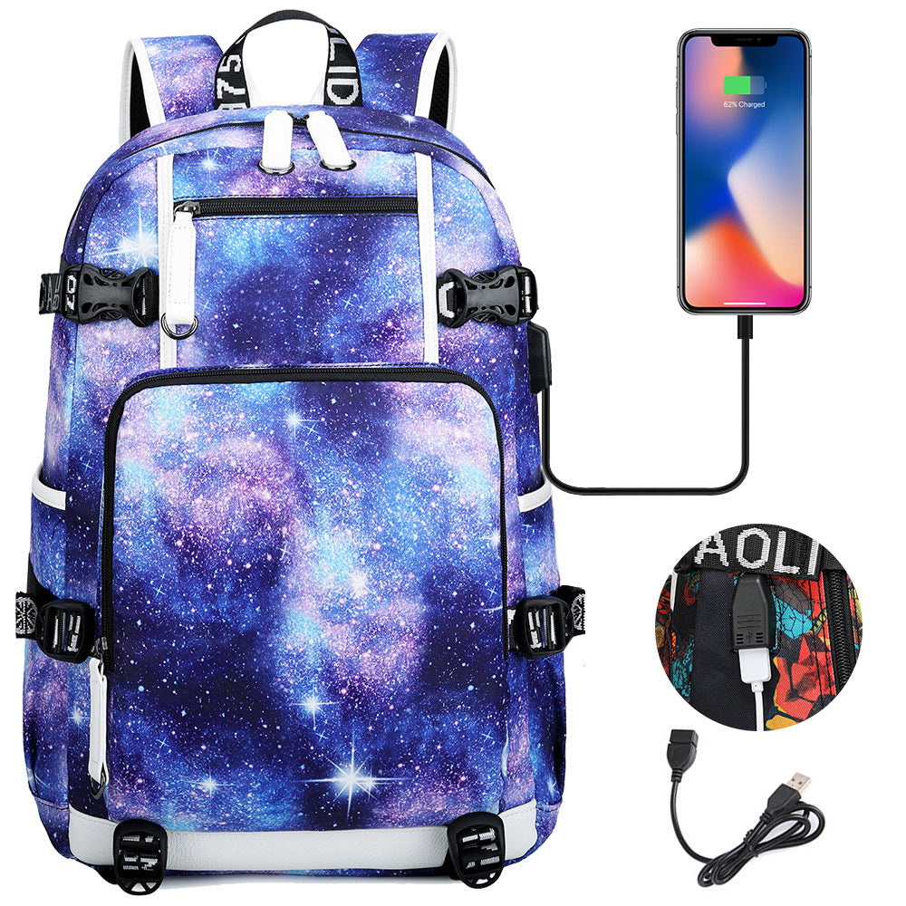 Women's & Men's & One Distribution Preferred Earphone Leisure Middle School Students' Schoolbags