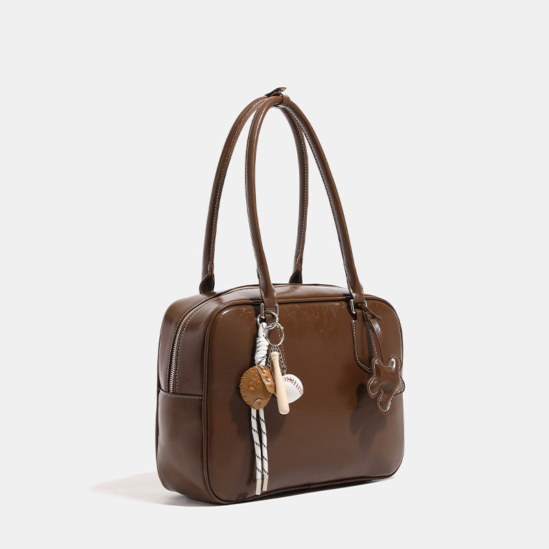 Women's Niche Retro Large Capacity Boston Commuter Tote Bags