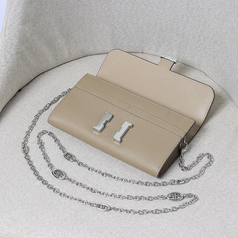 Leather Stewardess Pig Nose Chain Fashion Crossbody Bags