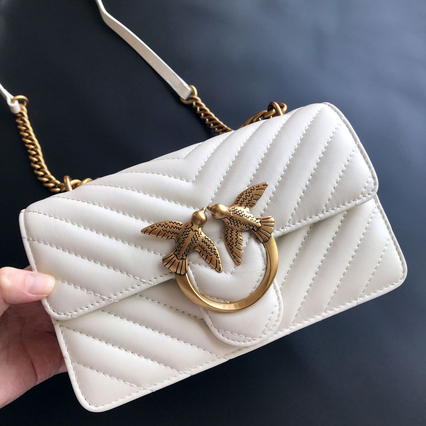 Women's Sheepskin Swallow Genuine Leather Underarm High Shoulder Bags