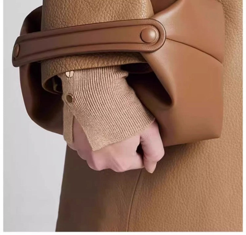 Women's Mini Lunch Box Genuine Leather High-grade Handbags