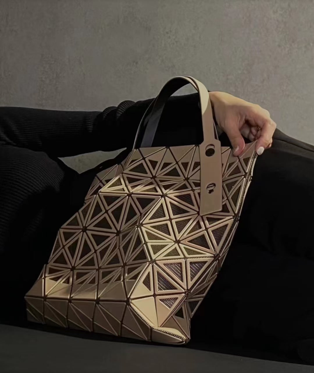 Women's Versatile Frosted Hollow Rhombus File Fashion Bags