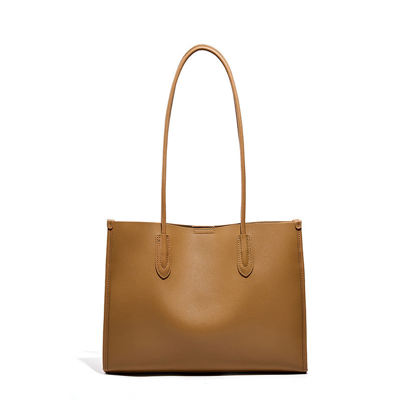 Women's Cow Leather Niche Soft Versatile Retro Tote Bags