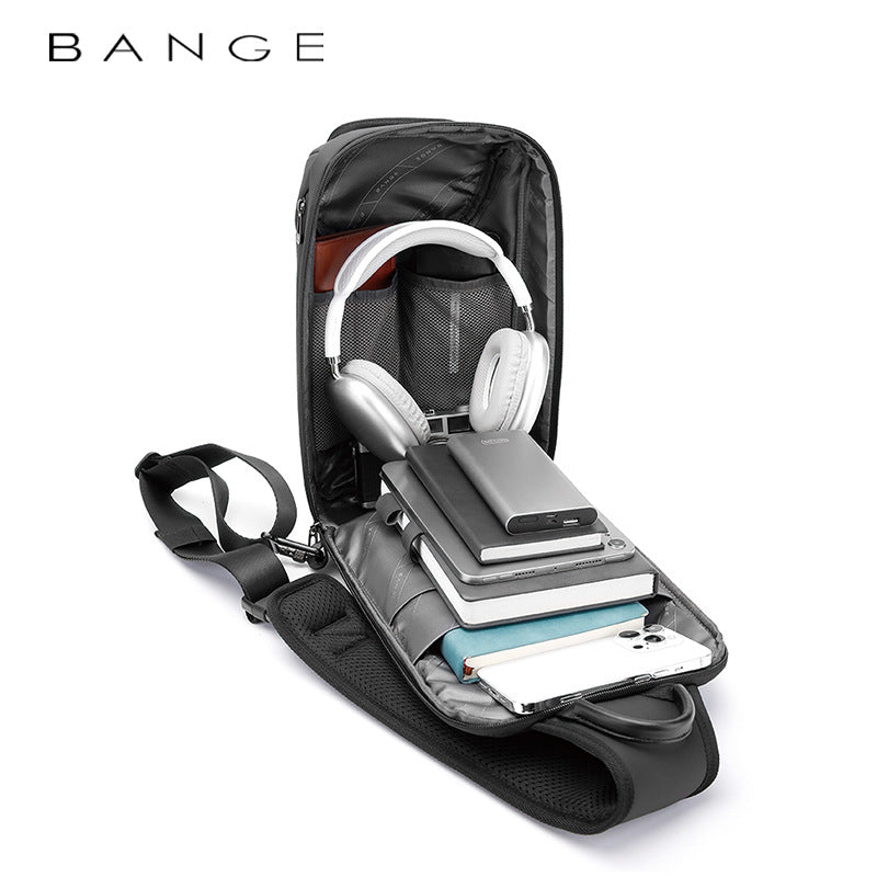 Men's Business Commute Large Capacity Korean Motorcycle Men's Chest Bags