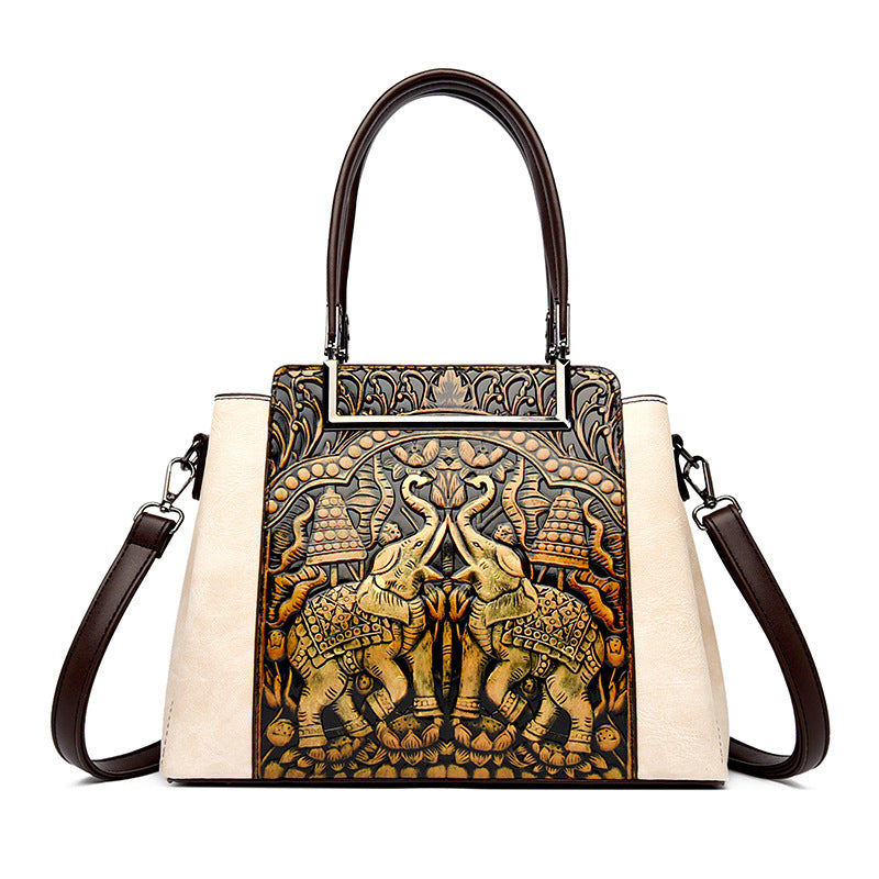 Women's Embossed Large Capacity Mom High-grade Temperament Bags