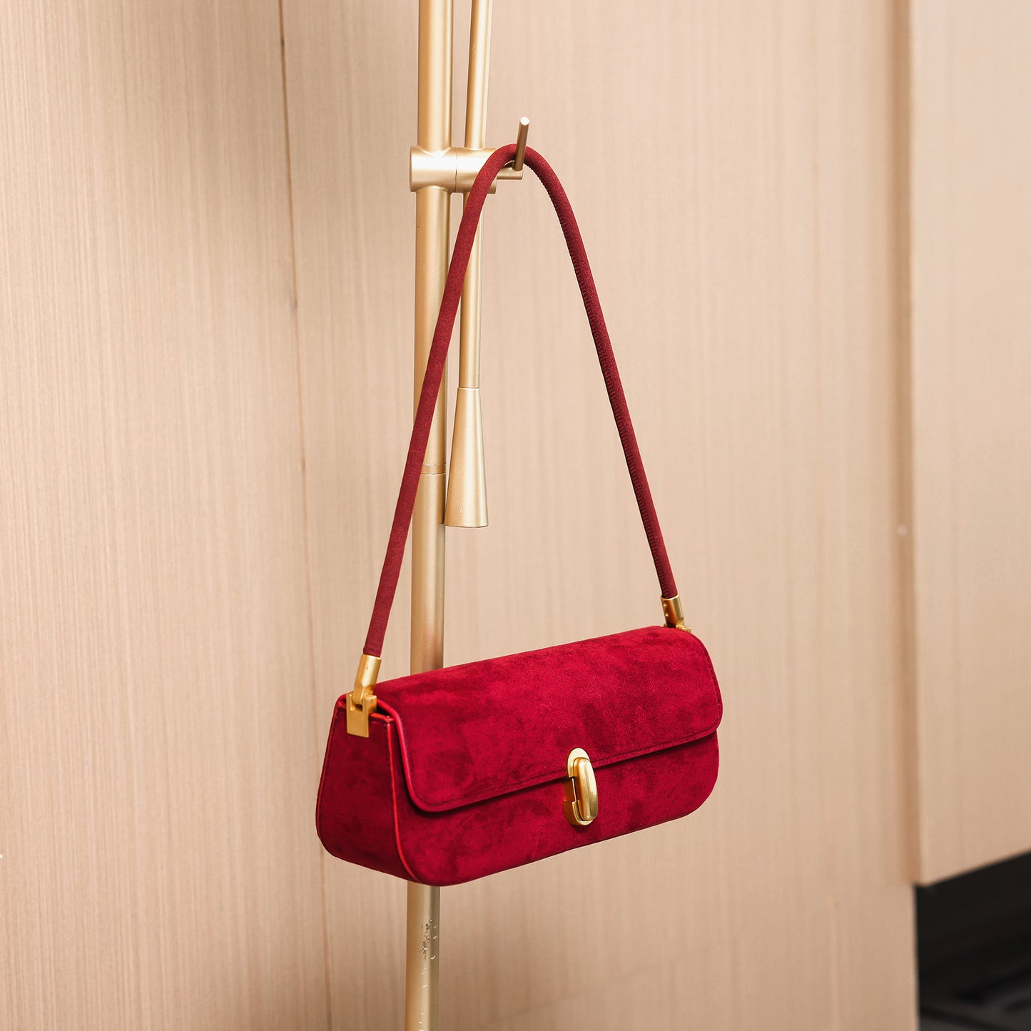 Women's Fashion Niche Western Style Baguette Suede Arm Bags