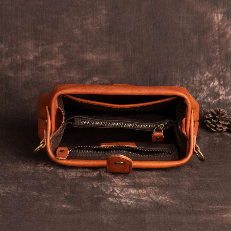 Women's Ancient Hipster Retro Hand Vegetable Cowhide Crossbody Bags