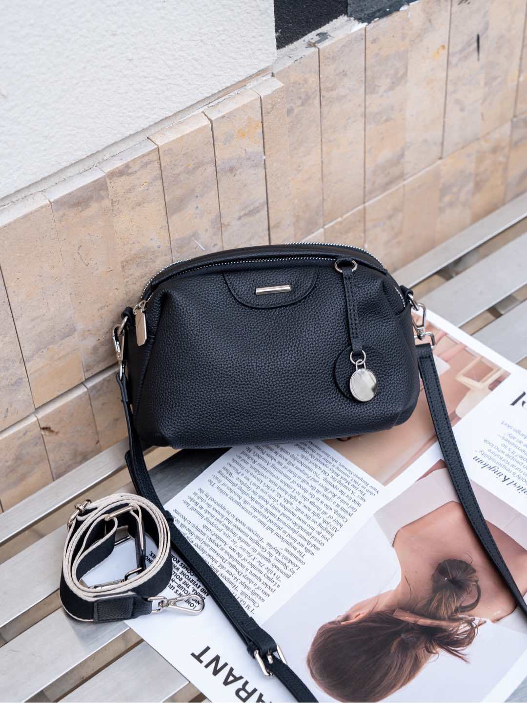 Women's Genuine Leather Soft Versatile Large Capacity Small Square Bags