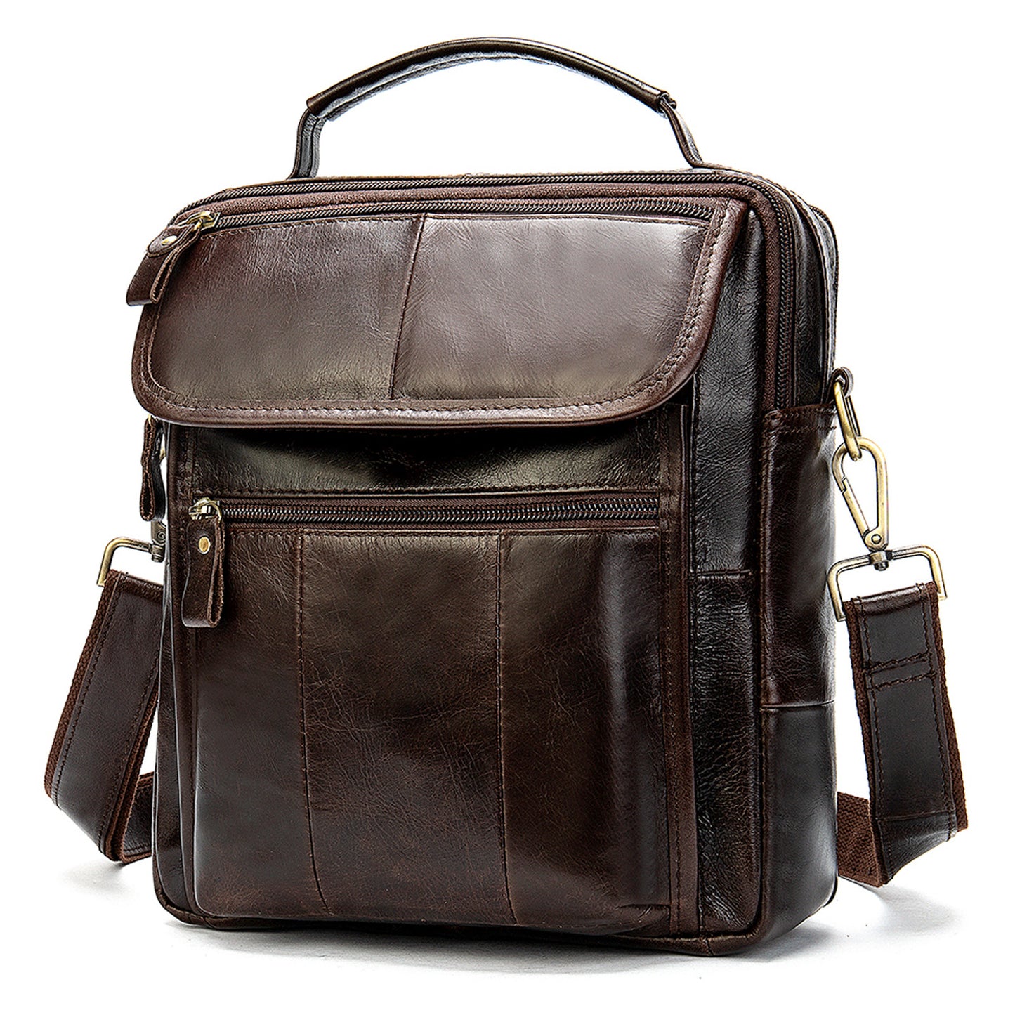 Men's Leather Crazy Horse Business Large Capacity Men's Messenger Bags