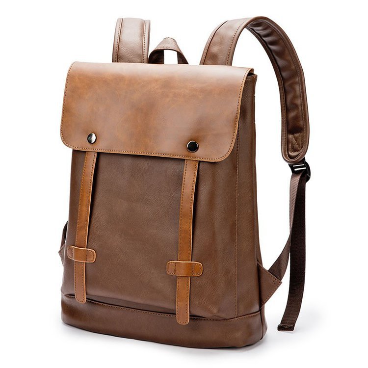 Men's Korean Trendy Retro Preppy Style Leisure Backpacks