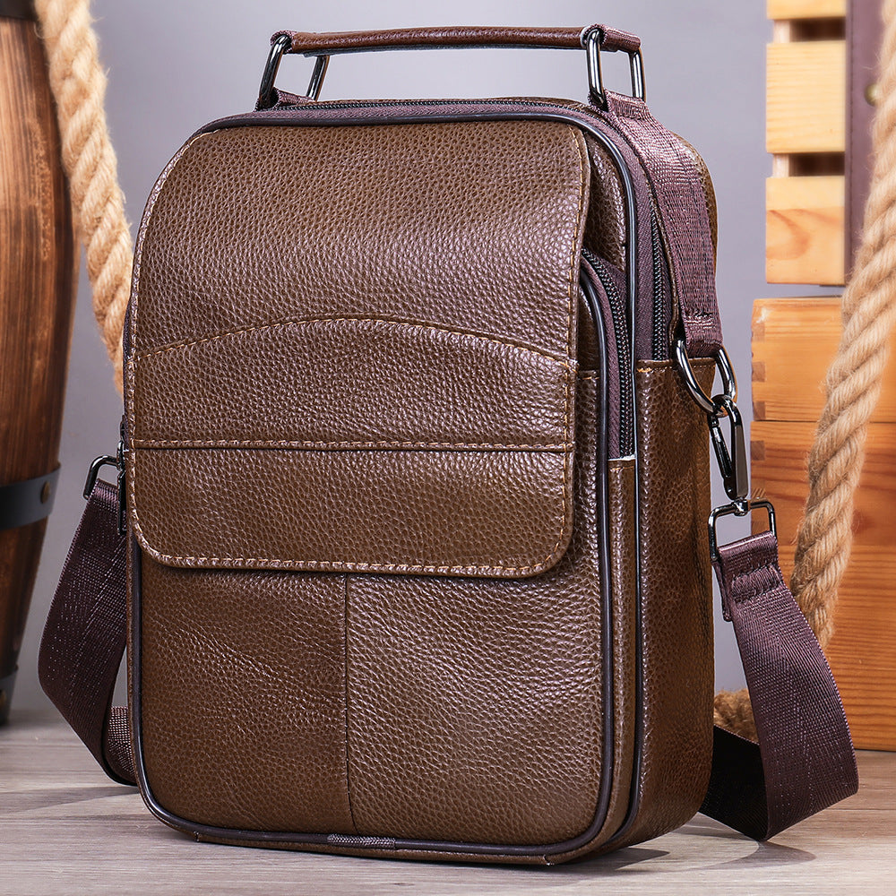 Men's Genuine Leather Mobile First Layer Cowhide Men's Messenger Bags