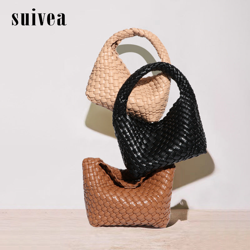 Women's Woven Vegetable Basket Retro Lunch Box Handbags
