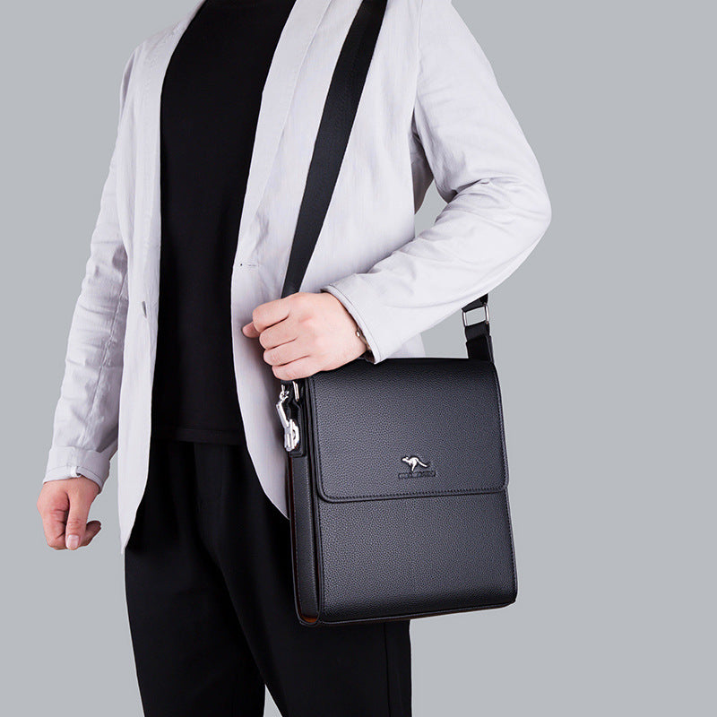 Men's Password Authentic Leather Tactile Feel Quality Men's Messenger Bags