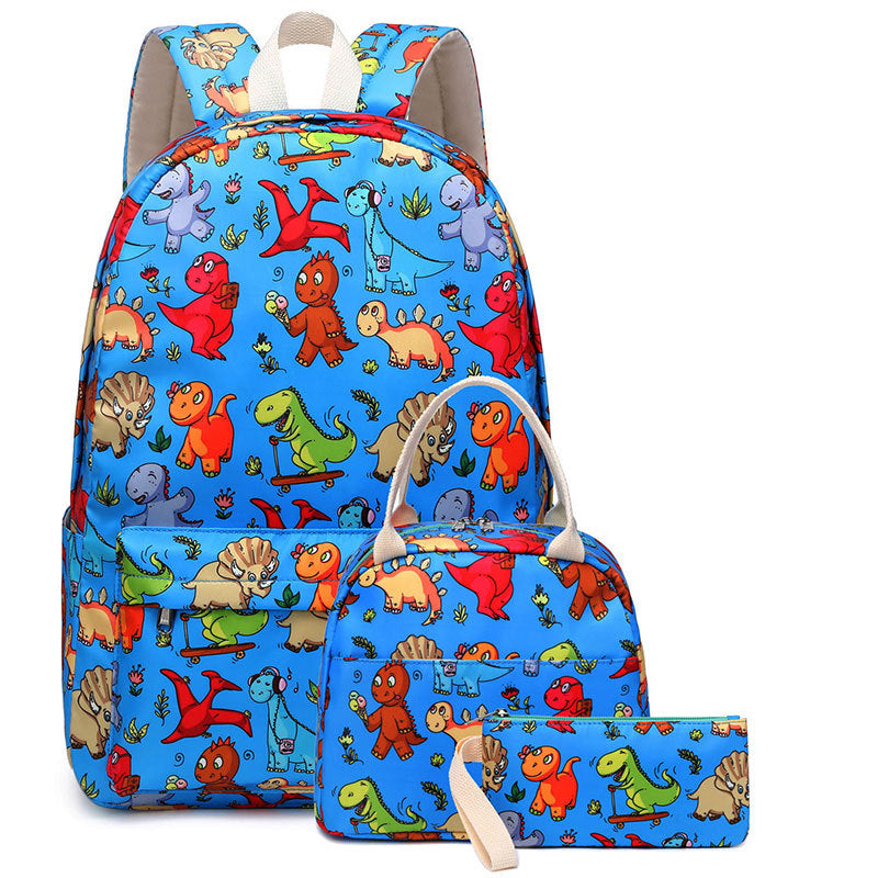 Children's Dinosaur Primary Cartoon Three-piece Set Elementary School Students' Schoolbags