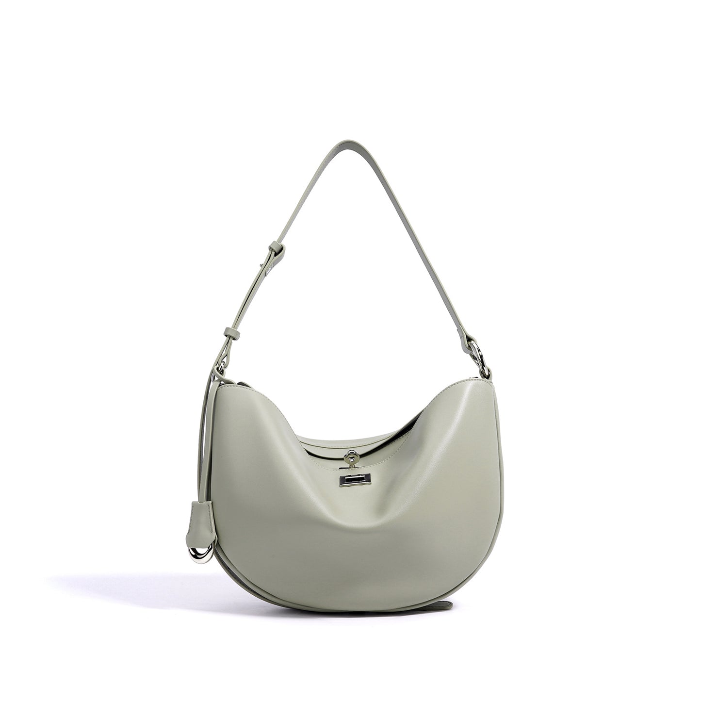 Women's Simple Authentic Leather Tactile Feel Twist Crossbody Bags