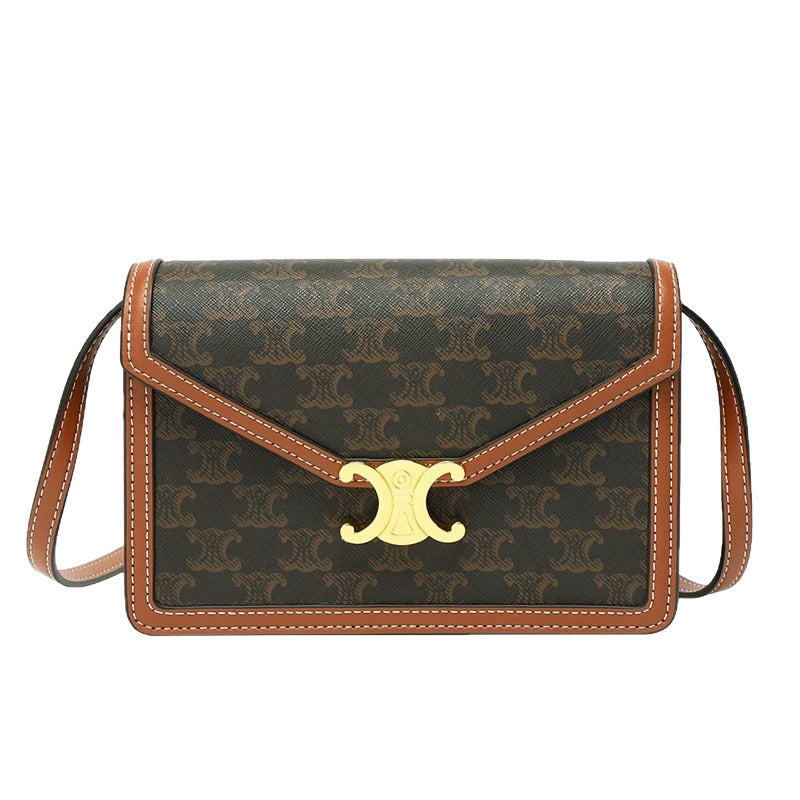 Women's Genuine Leather Simple Trendy Organ Same Shoulder Bags