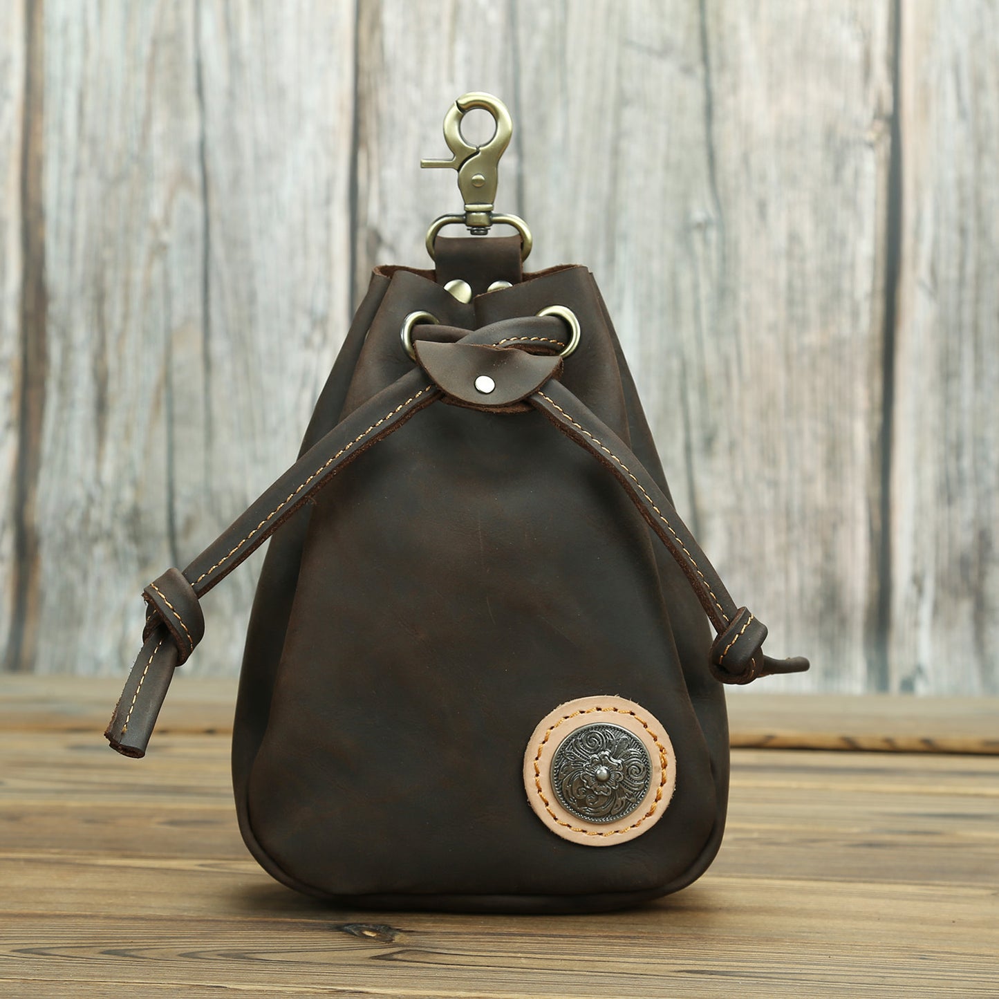 Men's Handmade Retro First Layer Cowhide Cover Men's Waist Packs