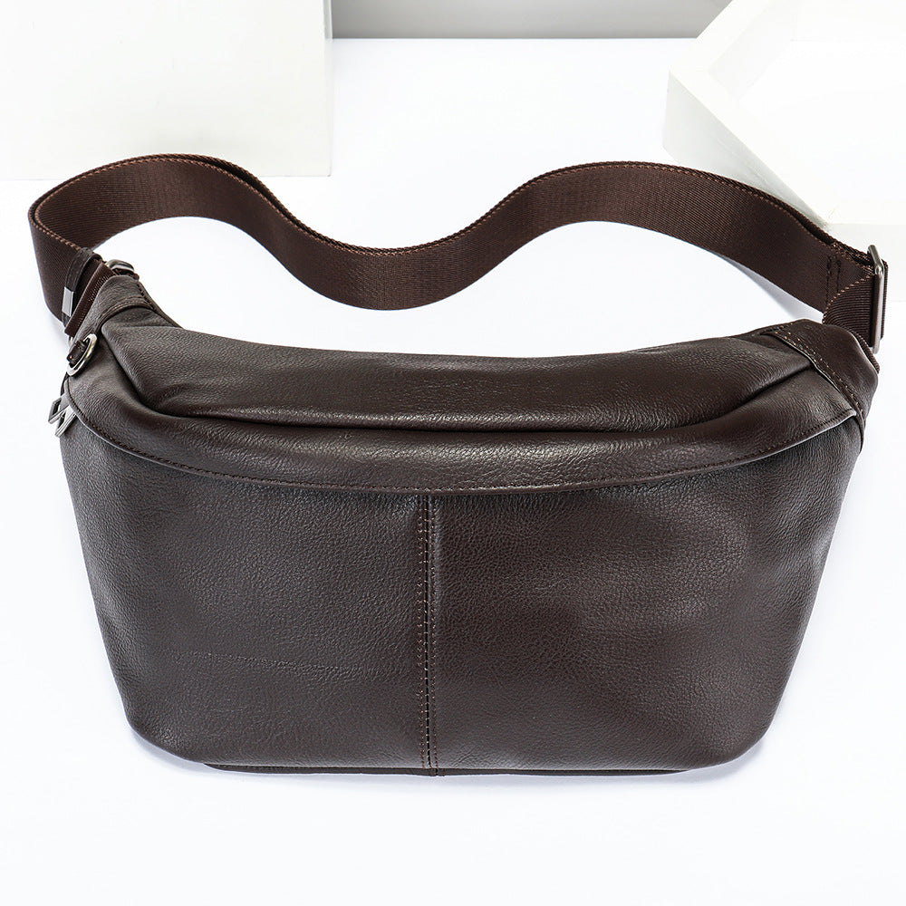 Men's Cattle Leather Large Capacity Convenient Multifunctional Men's Waist Packs