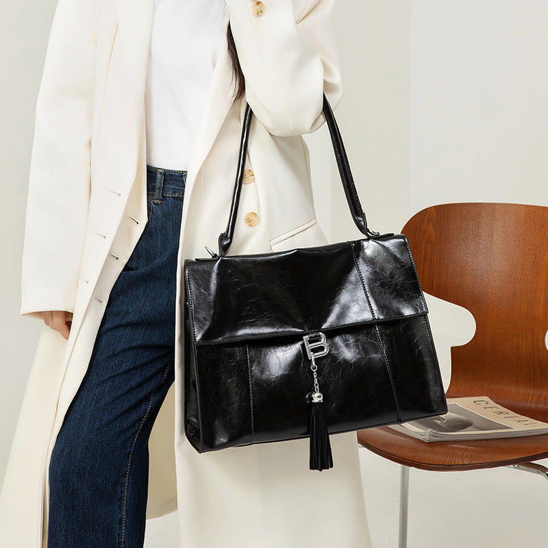 Women's Fashion Simple Commuter High Sense Large Tote Bags