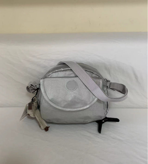 Women's Summer Monkey Fashion Nylon Round Flap Crossbody Bags