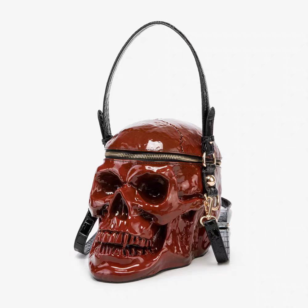 Women's Goth Skull Funny Halloween Style Tassel Shoulder Bags