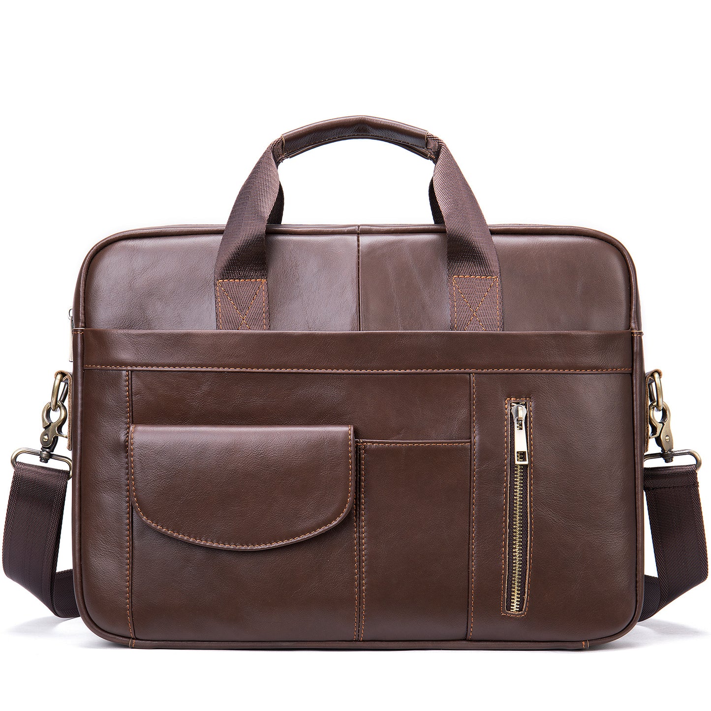 Men's Leather Business First Layer Cowhide Large Men's Briefcases