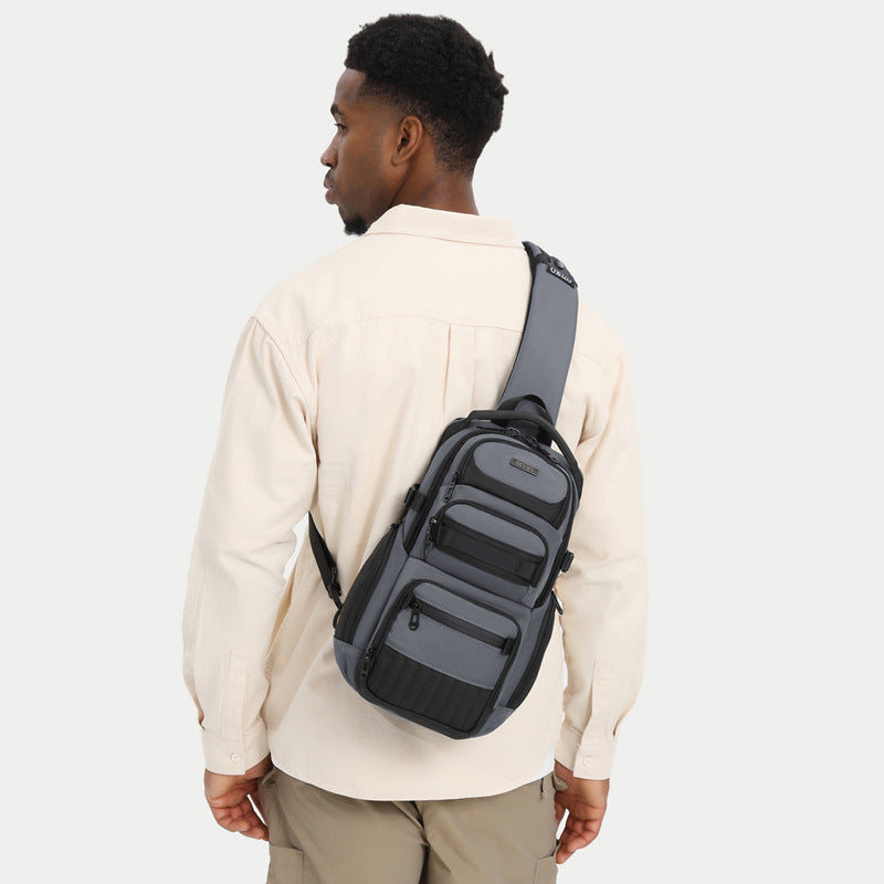 Men's Classic High-grade Waterproof Multifunctional Leisure Men's Chest Bags