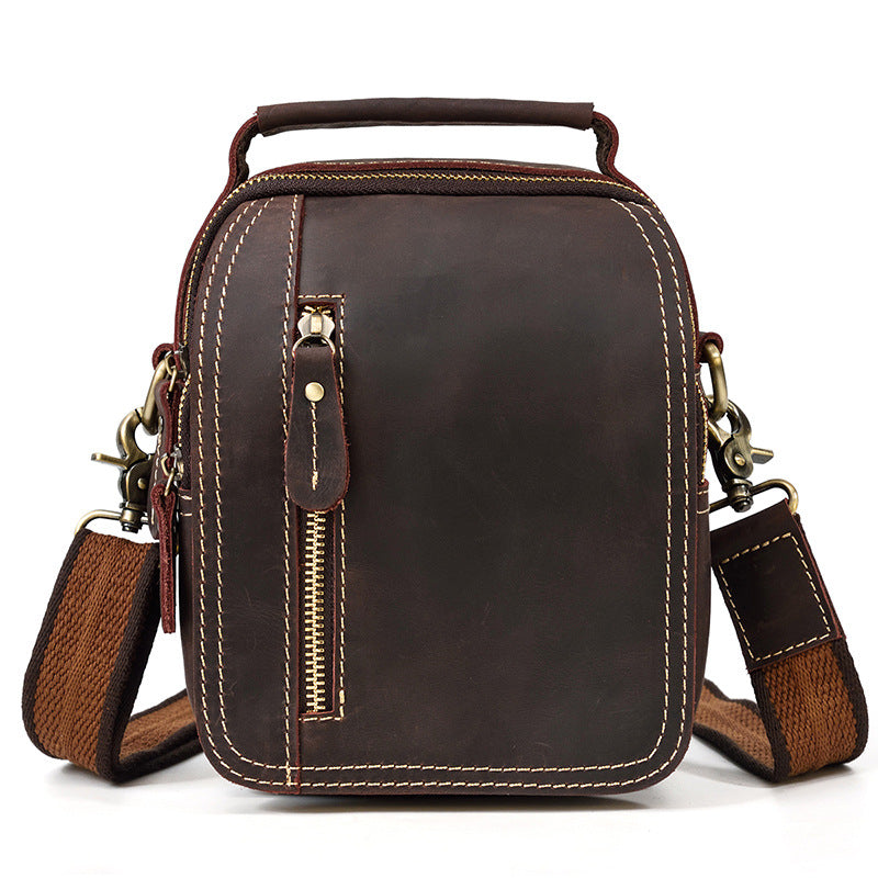Crazy Horse Leather Vintage Large Capacity Shoulder Bags