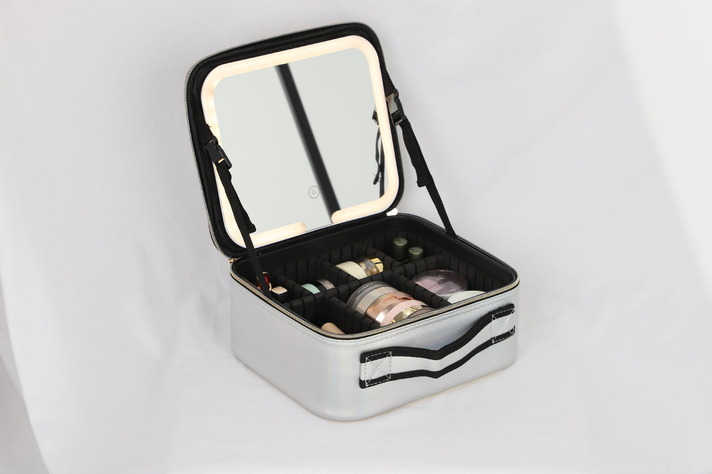Capacity With Light Mirror Good-looking Storage Cosmetic Bags