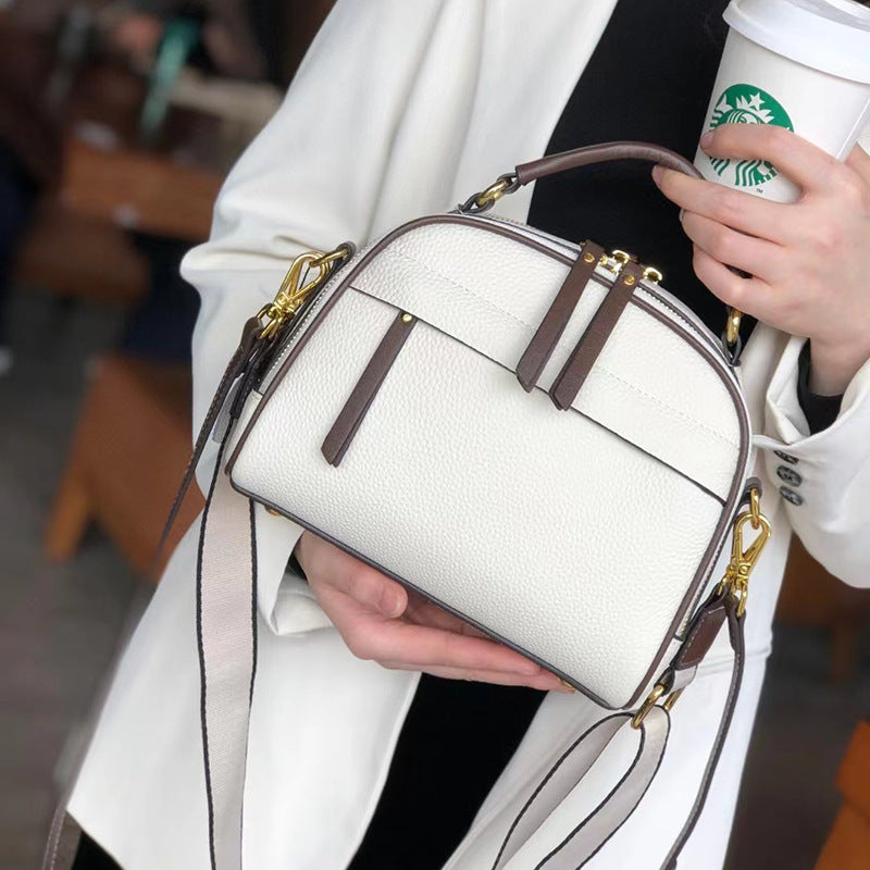 Women's One Genuine Leather Simple Portable Cowhide Shoulder Bags