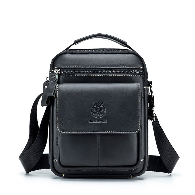 Men's First Layer Cowhide Genuine Leather Men's Shoulder Bags